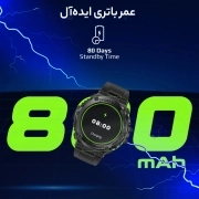 ساعت هوشمند پرومیت مدل XWATCH-R19.BLACK با صفحه گرد و قابلیت تماس بلوتوثی 7