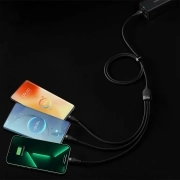 کابل شارژ سریع USB به USB-C، MICRO USB و لایتنینگ بیسوس مدل Flash Series Ⅱ 1.2 متر 7