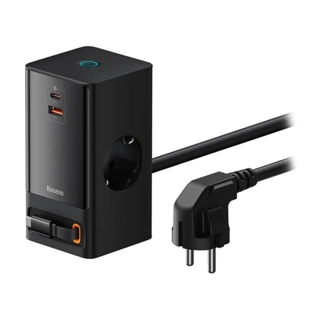 شارژر رومیزی بیسوس مدل PowerCombo 5 in 1 65W - مشکی