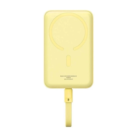 پاوربانک مگنتی بیسوس مدل P1002210BY23-00 ظرفیت 10000mAh و توان 30W - لیمویی