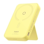 پاوربانک بی سیم چندکاره بیسوس مدل MagPro 20W ظرفیت 5000mAh - زرد لیمویی