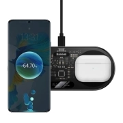 شارژر بی سیم بیسوس مدل Digital LED Display 2 in 1 20W 3