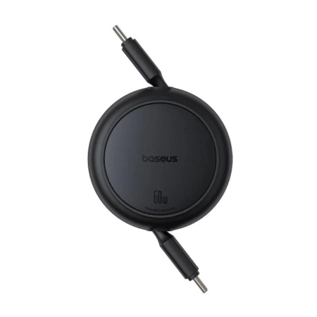 کابل شارژ سریع USB-C به USB-C بیسوس مدل Free2Pull Mini 60W - مشکی