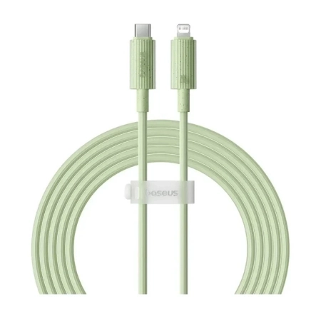 کابل شارژ سریع USB-C به لایتنینگ بیسوس مدل Habitat Series دو متر - سبز