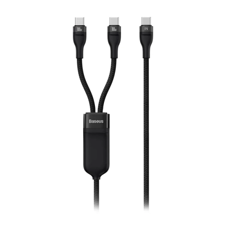 کابل شارژ سریع USB-C به USB-C بیسوس مدل CASS060001 100W 1.5 متر - مشکی