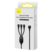 کابل شارژ سریع USB به USB-C، MICRO USB و لایتنینگ بیسوس مدل Flash Series Ⅱ 1.2 متر 8