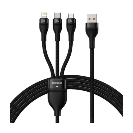 کابل شارژ سریع چندکاره بیسوس مدل Flash Series Ⅱ 66W 1.2 متر - مشکی