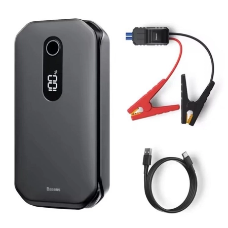 جامپ استارتر چندکاره بیسوس مدل CRJS03-01 (پاوربانک، چراغ قوه LED و جامپ استارتر)