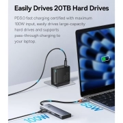هاب 6 پورت بیسوس مدل UltraJoy Series 60HZ خاکستری تیره 3