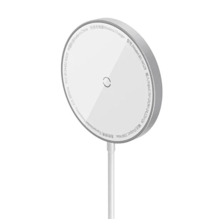 شارژر بی سیم بیسوس مدل Simple Mini3 15W - نقره‌ای