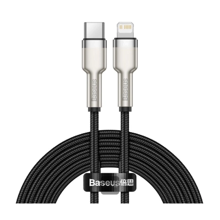 کابل شارژ سریع USB-C به لایتنینگ بیسوس مدل Cafule Series Metal دو متر - مشکی