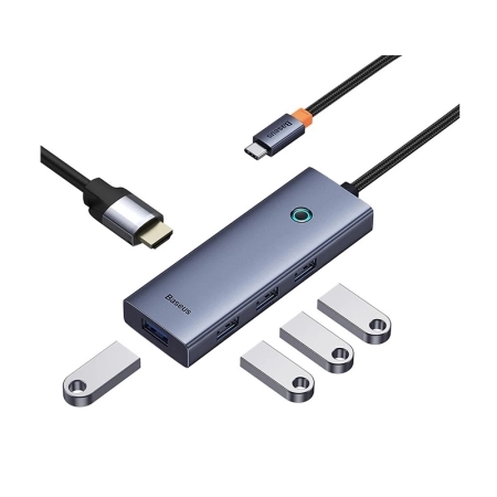 هاب 5 پورت بیسوس مدل Flite Series - خاکستری