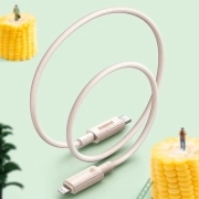 کابل شارژ سریع USB-C به لایتنینگ بیسوس مدل Habitat Series یک متر سبز 4