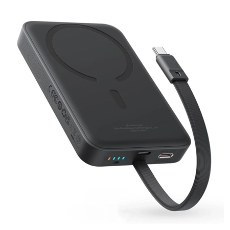 پاوربانک بیسیم بیسوس مدل Magnetic Mini 30W ظرفیت 10000mAh - مشکی