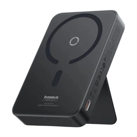 پاوربانک بی سیم چندکاره بیسوس مدل MagPro P10064101123-00 ظرفیت 5000mAh و توان 20W - مشکی