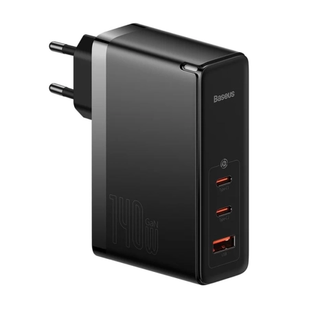 شارژر دیواری بیسوس مدل GaN5 Pro 140W با کابل - مشکی
