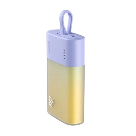 پاوربانک بیسوس مدل Popsicle P10055601513-00 ظرفیت 5200mAh و توان 20W- بنفش