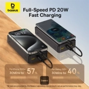 پاوربانک بیسوس مدل LiFePO4 20W ظرفیت 18400 میلی‌آمپرساعت 4