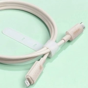 کابل شارژ سریع USB-C به لایتنینگ بیسوس مدل Habitat Series یک متر سبز 5