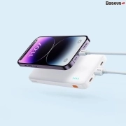پاوربانک بیسوس مدل Airpow PPQD090102 ظرفیت 30000mAh - سفید 2