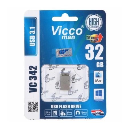 فلش مموری ویکو من مدل VC342 ظرفیت 32GB- نقره‌ای