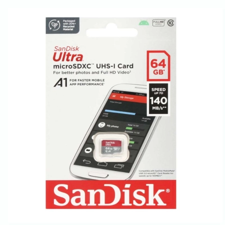 کارت حافظه‌ microSDXC سن دیسک مدل ULTRA ظرفیت 64GB