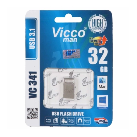 فلش مموری ویکو من مدل VC341 ظرفیت 32GB- نقره‌ای
