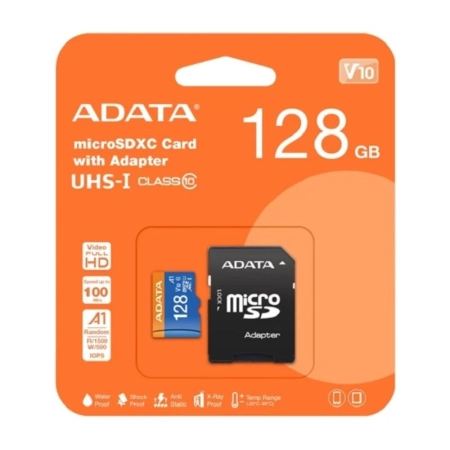 کارت حافظه‌ microSDXC ای دیتا مدل Premier UHS-I U1 ظرفیت 128GB (100MB/s)
