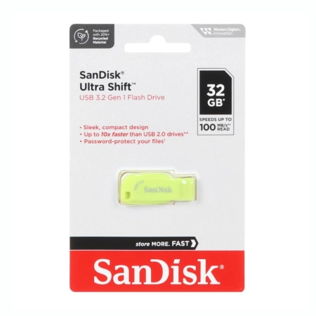 فلش مموری سن دیسک مدل ULTRA SHIFT ظرفیت 32GB- فسفری