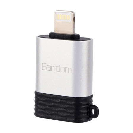 مبدل USB-A به لایتنینگ ارلدام مدل ET-OT65 - نقره ای