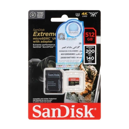 کارت حافظه‌ microSDXC سن دیسک مدل EXTREME PRO ظرفیت 512GB