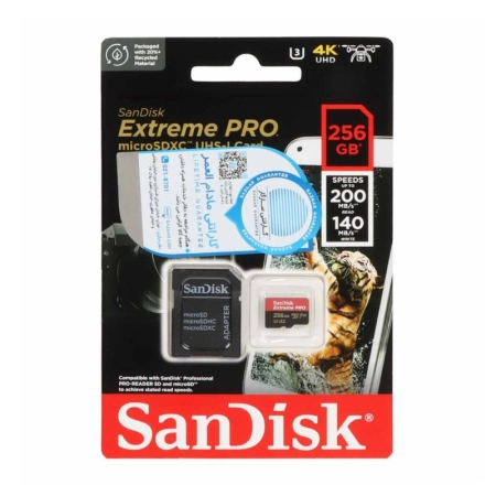 کارت حافظه‌ microSDXC سن دیسک مدل EXTREME PRO ظرفیت 256GB