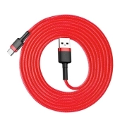 کابل شارژ USB-A به USB-C بیسوس مدل Cafule Series دو متر - قرمز