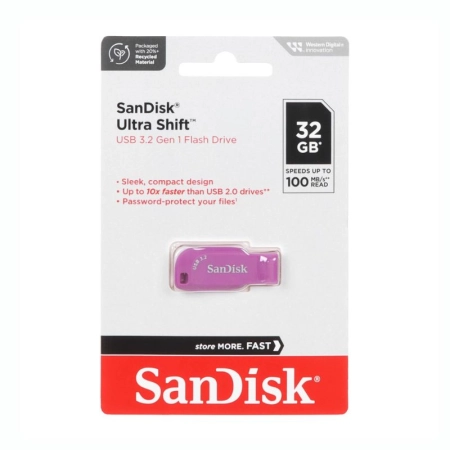 فلش مموری سن دیسک مدل ULTRA SHIFT ظرفیت 32GB- بنفش