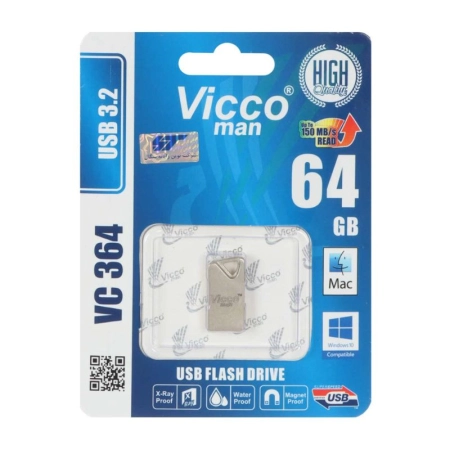 فلش مموری ویکو من مدل VC364 S ظرفیت 64GB- نقره‌ای