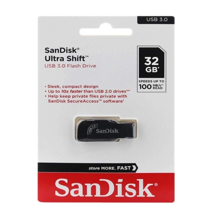 فلش مموری سن دیسک مدل ULTRA SHIFT ظرفیت 32GB- مشکی