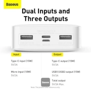 پاوربانک بیسوس مدل Bipow PPBD050102 ظرفیت 20000mAh - سفید 4