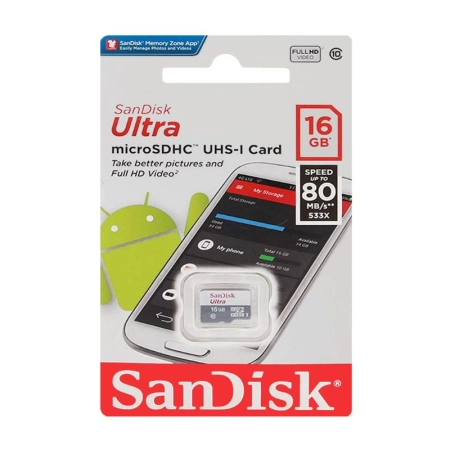 کارت حافظه‌ microSDHC سن دیسک مدل ULTRA ظرفیت 16GB