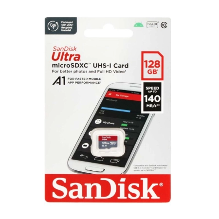 کارت حافظه‌ microSDXC سن دیسک مدل ULTRA ظرفیت 128GB (گارانتی سورین)