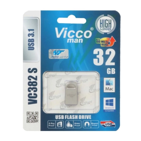 فلش مموری ویکو من مدل VC382 S ظرفیت 32GB- نقره‌ای