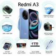گوشی شیائومی ردمی A3 ظرفیت 64G و رم 3G - آبی روشن 4