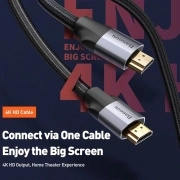 کابل HDMI بیسوس مدل Enjoyment Series طول 5 متر - خاکستری تیره 2
