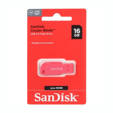 فلش مموری سن دیسک مدل CRUZER BLADE ظرفیت 16GB- صورتی