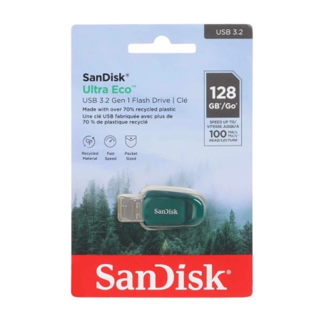 فلش مموری سن دیسک مدل ULTRA ECO ظرفیت 128GB- سبز