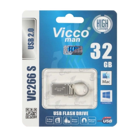 فلش مموری ویکو من مدل VC266 S ظرفیت 32GB- نقره‌ای