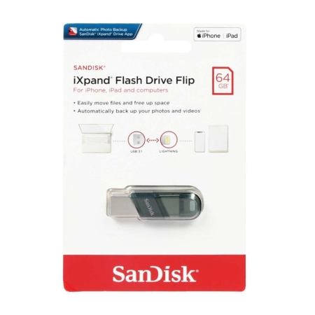 فلش مموری سن دیسک مدل iXPand Flip ظرفیت 64GB
