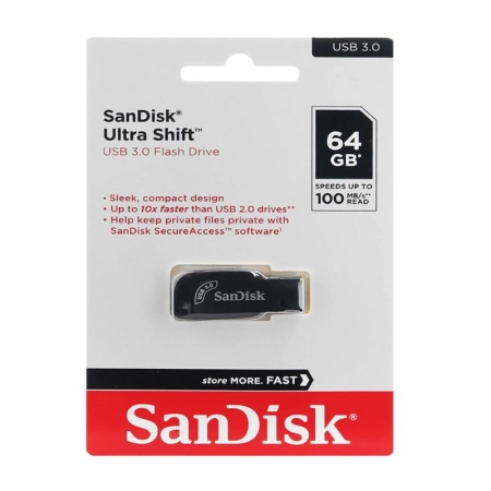 فلش مموری سن دیسک مدل ULTRA SHIFT ظرفیت 64GB- مشکی