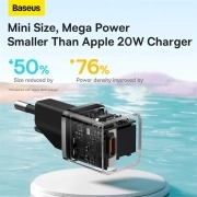 شارژر دیواری بیسوس مدل GAN5 EU 20W - سفید 2