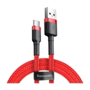 کابل شارژ USB-A به USB-C بیسوس مدل Cafule Series دو متر - قرمز