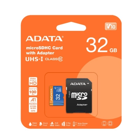 کارت حافظه‌ microSDHC ای دیتا مدل UHS-I U1 ظرفیت 32GB (100MB/s)